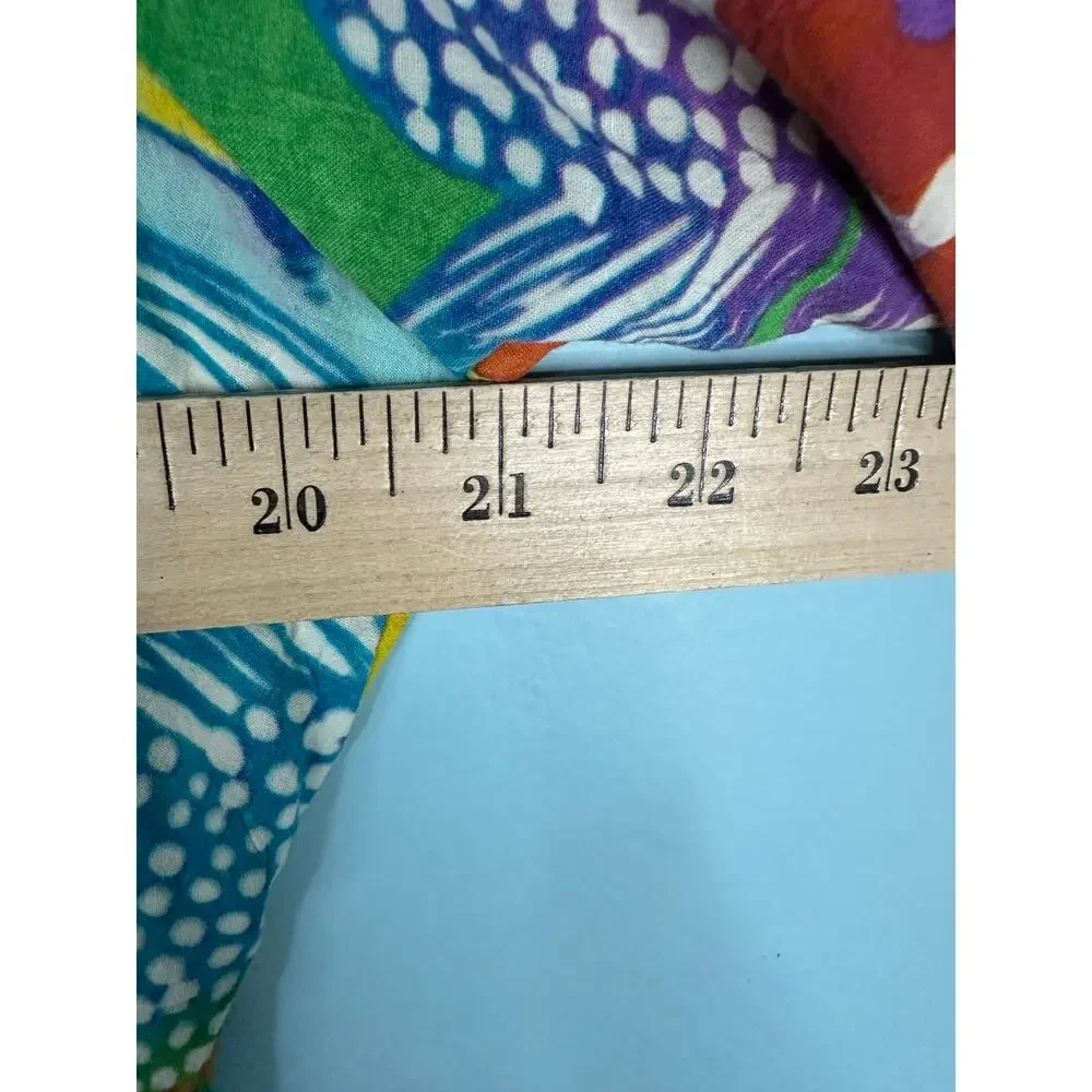Jams World tropical caftan dress vibrant watercolor floral print Size L - Picture 7 of 7